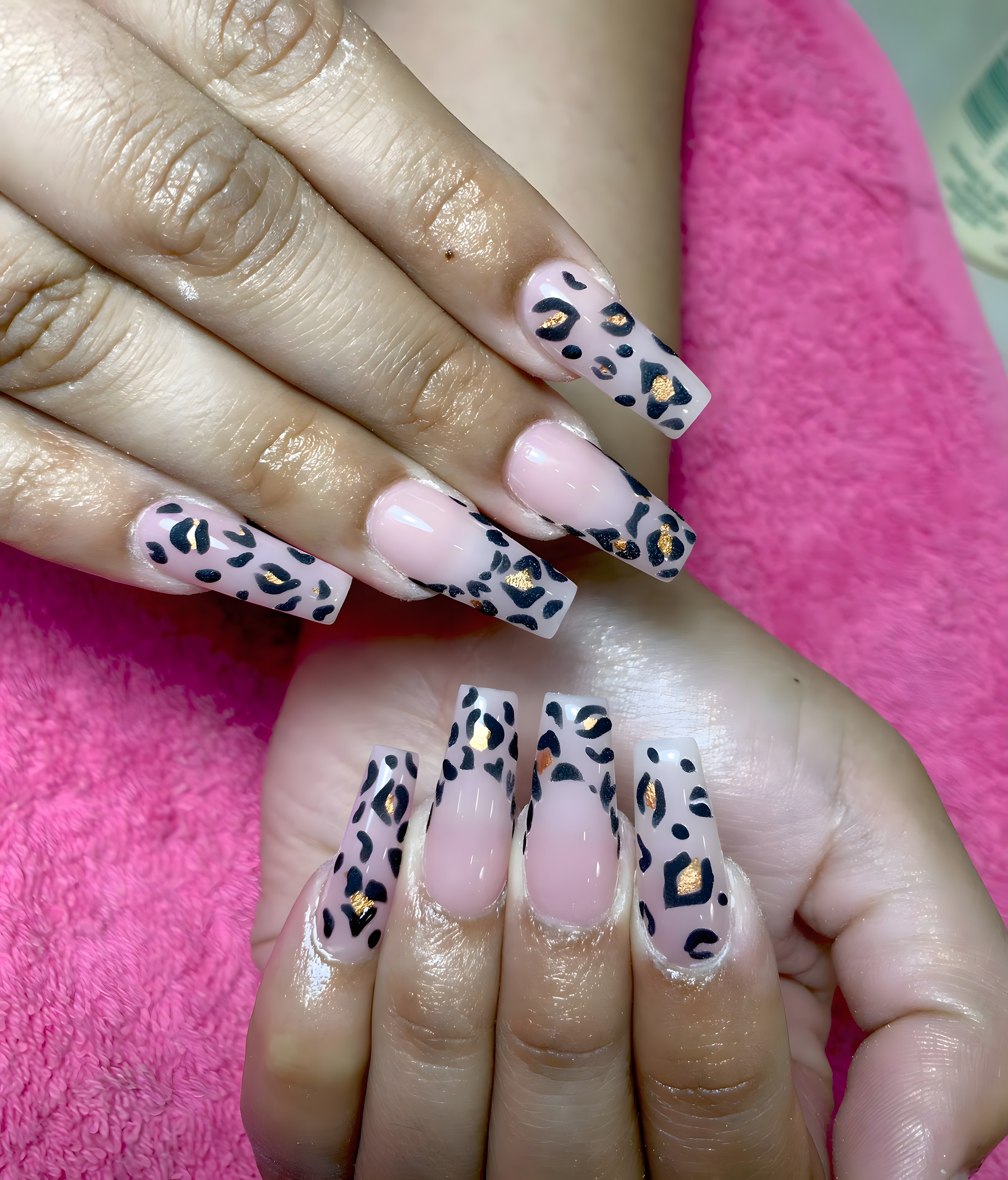 Leopard-print nail art by Extreme Nails